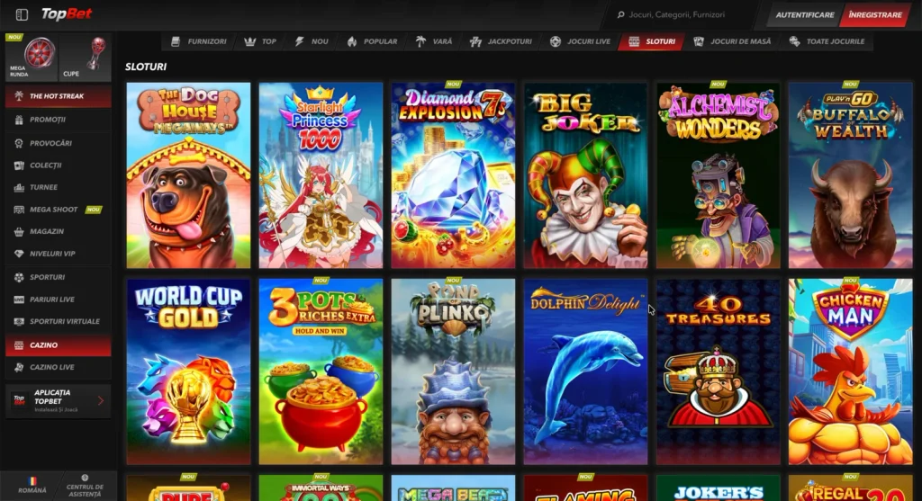 Lobby-ul de sloturi TopBet